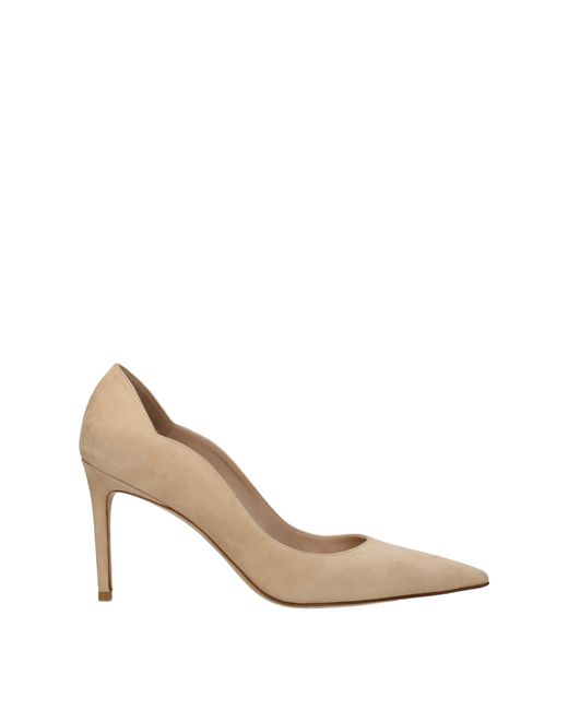 Stuart Weitzman Natural Décolleté Suede
