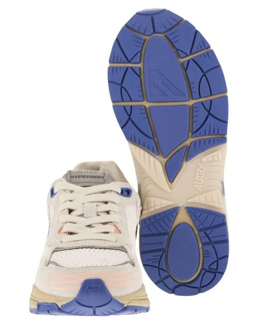 Autry White Hyperway Low Mesh/Suede Wht/Peach Pnk