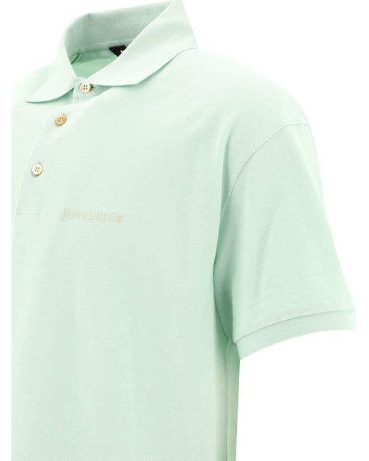 "Classic Logo" Polo Shirt di Palm Angels in Green da Uomo