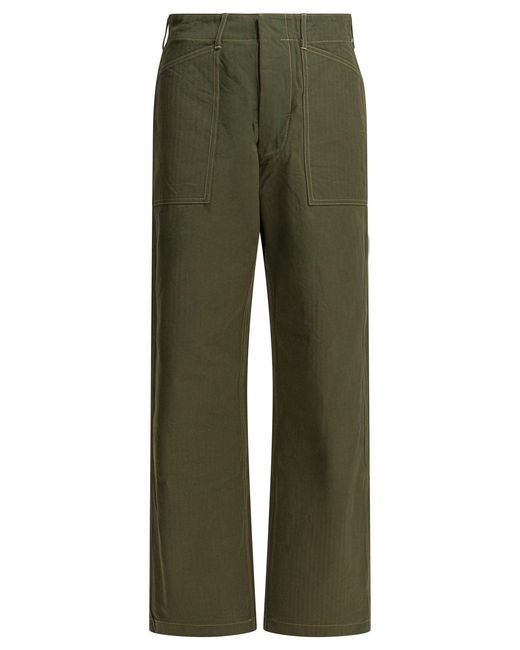 Buzz Rickson's "m 1941" Visgraatbroek in het Green voor heren