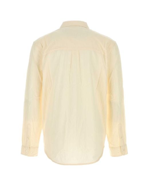 Séfr White Ivory Voile Leo Shirt for men