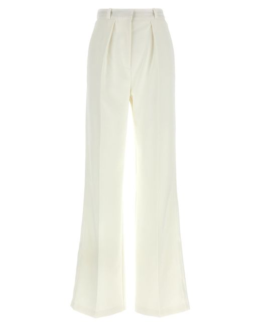 Tuxedo-Effect Trousers Pantaloni Bianco-Donna di Elisabetta Franchi in White