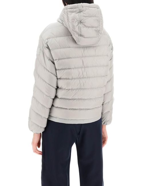 Moncler Gray Delfo Hooded Puffer Jacket