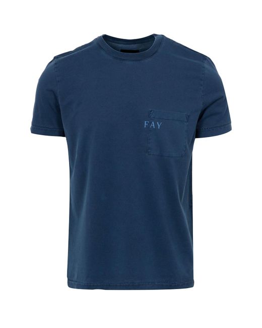 Camisetas de y polos azules Fay de hombre de color Blue