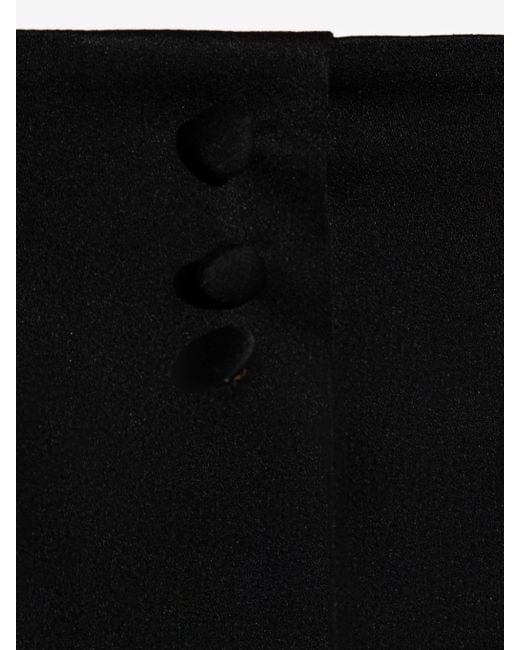 Forte_forte Black Shiny Anvers Satin Pencil Skirt