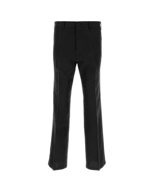 Prada Black Flat Front Pants for men