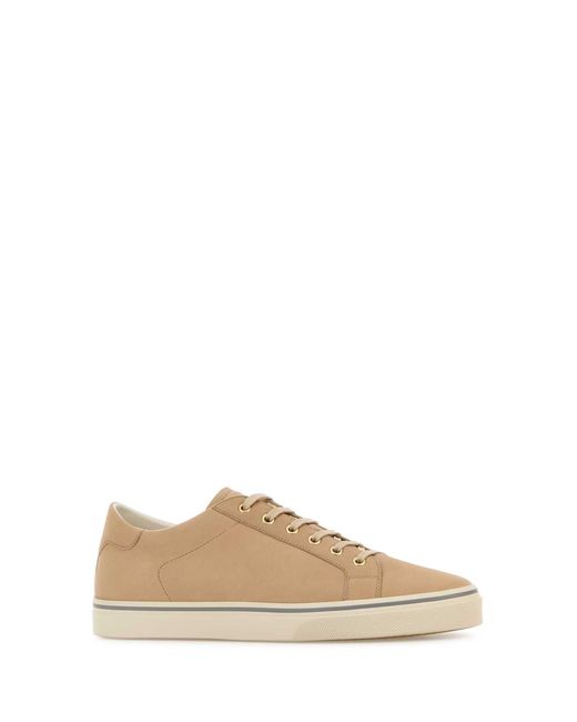 Brunello Cucinelli Multicolor Camel Leather Sneakers for men