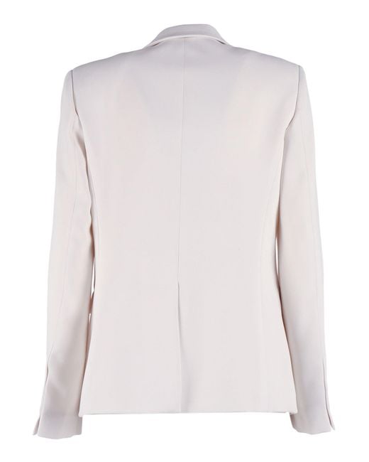 P.A.R.O.S.H. White Single Breasted Jacket Polyester