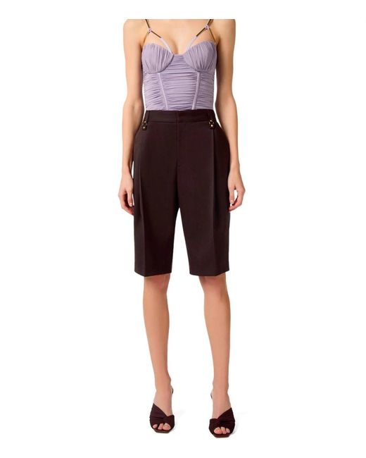 Elisabetta Franchi Red Bermuda Shorts