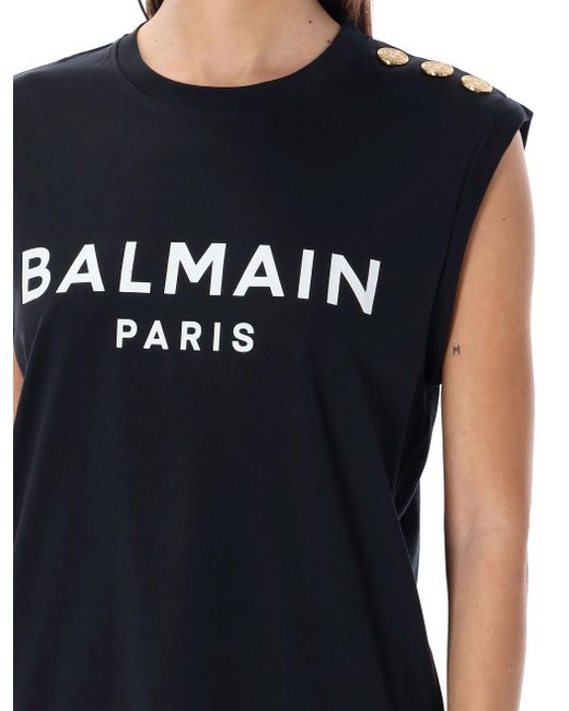 Balmain Black T -Shirts und Polos schwarz