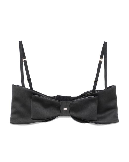 Elisabetta Franchi Black Bow Top