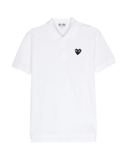 COMME DES GARÇONS PLAY White T-Shirt Emblem Knit