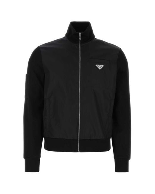 Prada Black Cotton Blend Jacket for men
