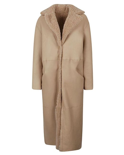 Enes Natural Allegra Leather Long Coat