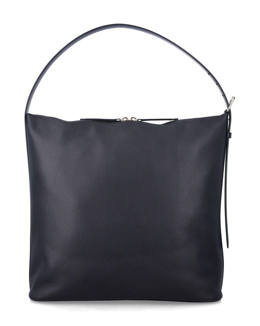 A.P.C. Blue Vera Maxi Smooth Leather Bag