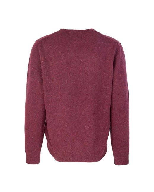 Barbour Purple Maglia Essential Tisbury Crew Bordeaux