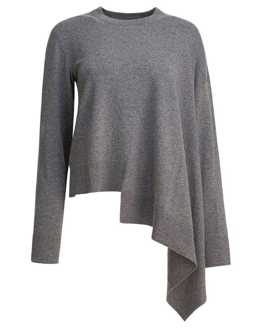Alexander McQueen Gray Cashmere And Cotton Blend Sweater