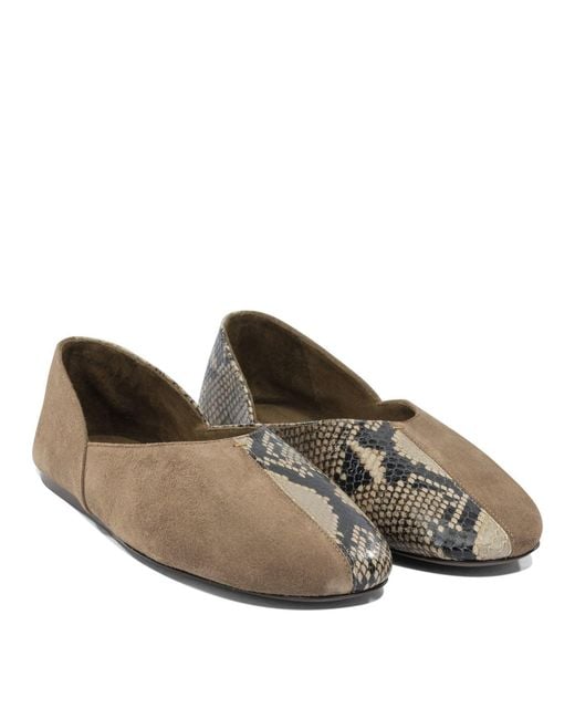 Khaite Brown "Jane" Classic Ballet Flats