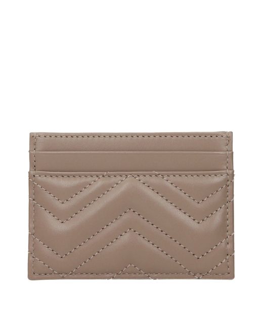Gucci Brown Leather Document Holder/Taupe