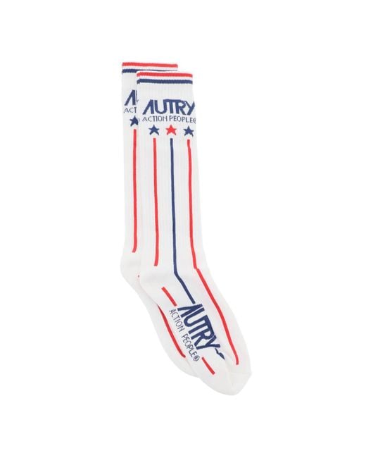 Chaussettes de tennis Autry pour homme en coloris White