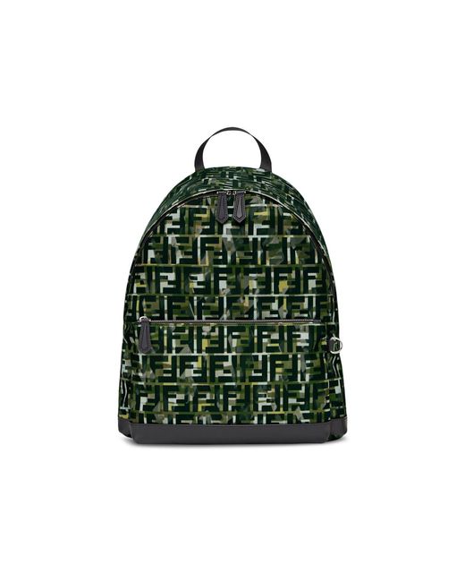 Fendi Ff Monogram Camouflage Backpac in Green für Herren