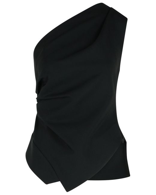 Rohe Black One Shoulder Top