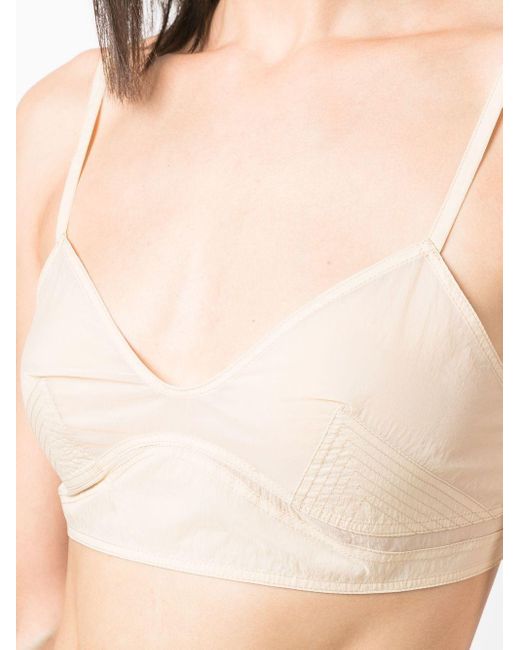 Low Classic White See Through Stitch Bra Top for men