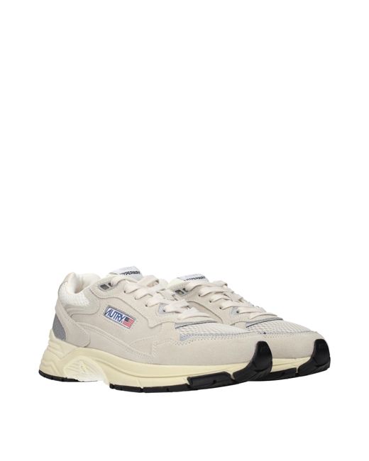 Autry White Hyperway Sneakers Suede/Sand