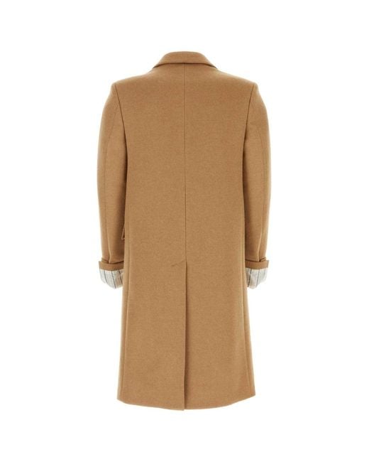 Gucci Brown Wool Single-breasted Coat for men