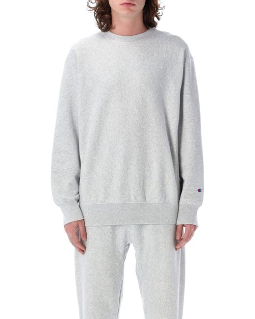 Champion Gray Relaxed-Fit Reverse Weave Sweatshirt for men