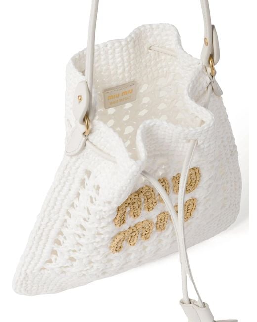 Miu Miu White Contenitori Crochet Rete
