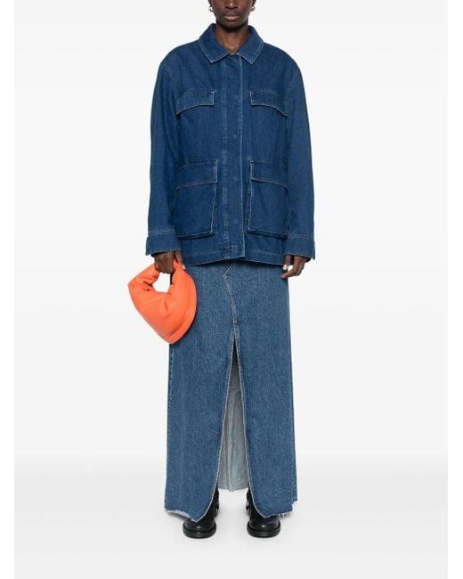 Closed Blue Field Jacket Clothing