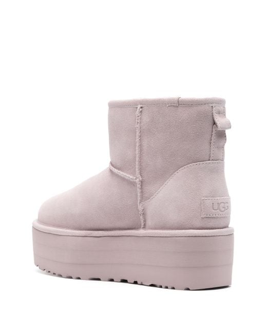 Ugg Pink Classic Mini Platform Boots