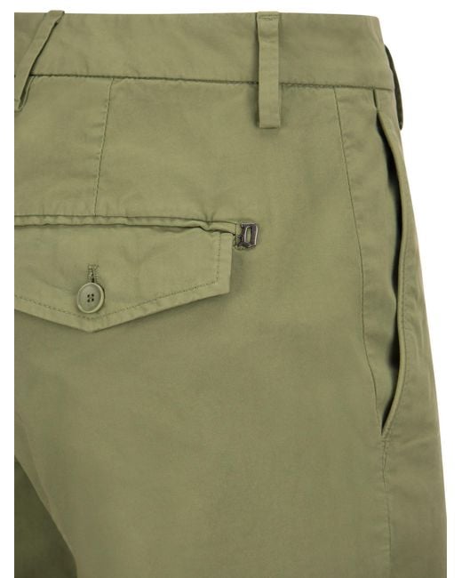 Shorts di miscela di cotone Manheim di Dondup in Green