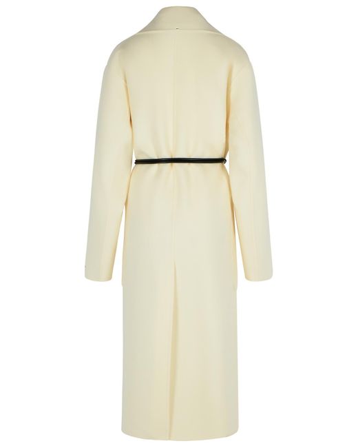Sportmax Natural 'Abate' Milk Virgin Woll -Dressingkleid Mantel