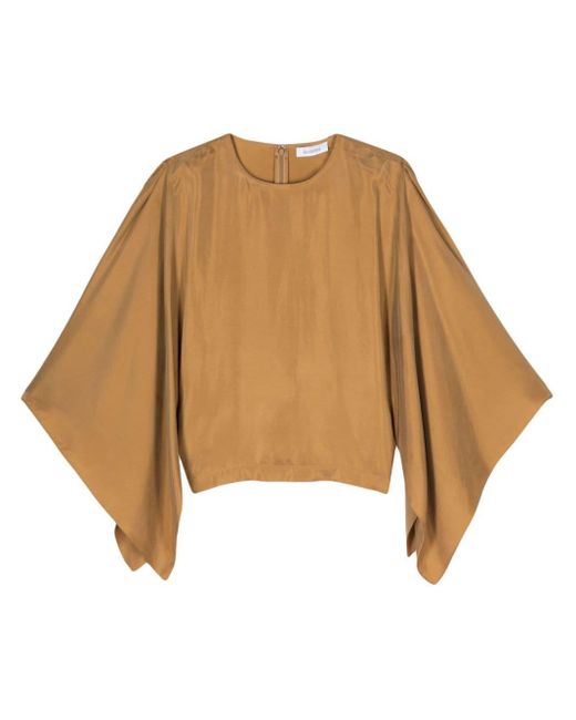 Rodebjer Blouse Met Wijde Mouwen in het Natural