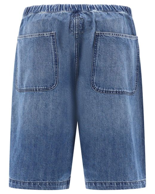 Nanamica Blue "Denim Work" Shorts for men