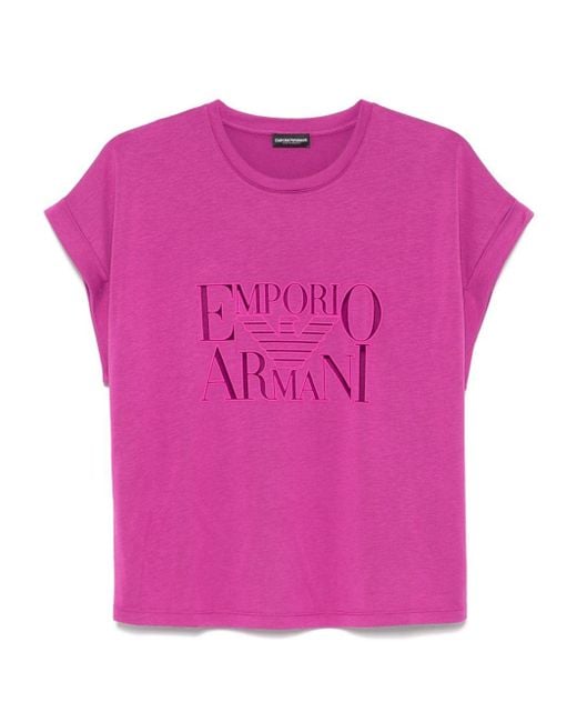 Emporio Armani Pink Logo T-Shirt