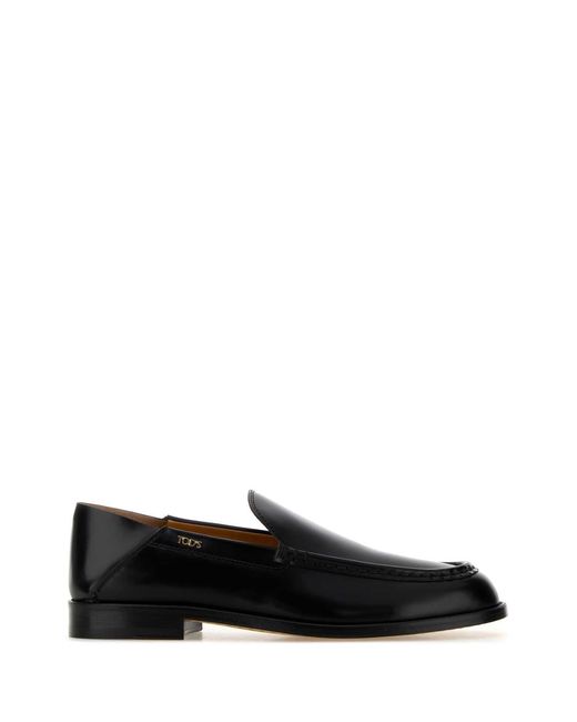 Tod's Black Cuoio 07M Sabot Pantofola