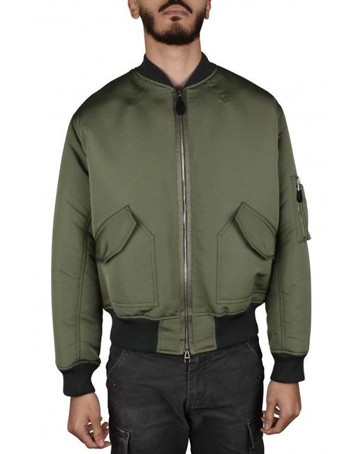 McQueen Green Bomber Jacket for men