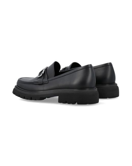 Ferragamo Black Flache Schuhe schwarz