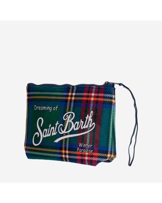 Mc2 Saint Barth Blue Aline Clutch Bag With Logo for men