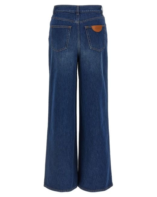 Chloé Blue Chloã High Waist Jeans