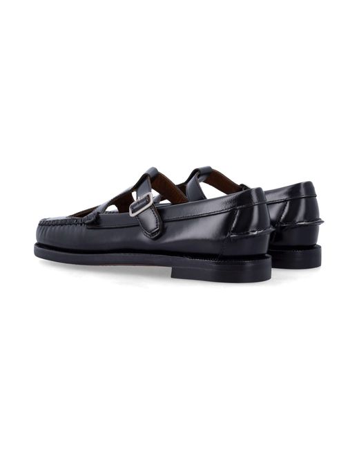 Sebago Blue Angelina Tale Leather Moccasins