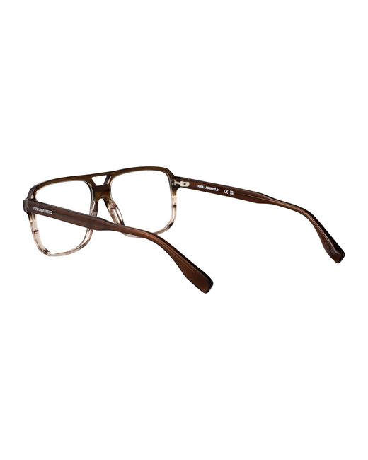 Karl Lagerfeld Brown Aviator Optical Kl6156 246 for men