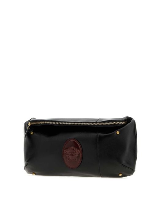 Versace Black Medium Bum Bag for men