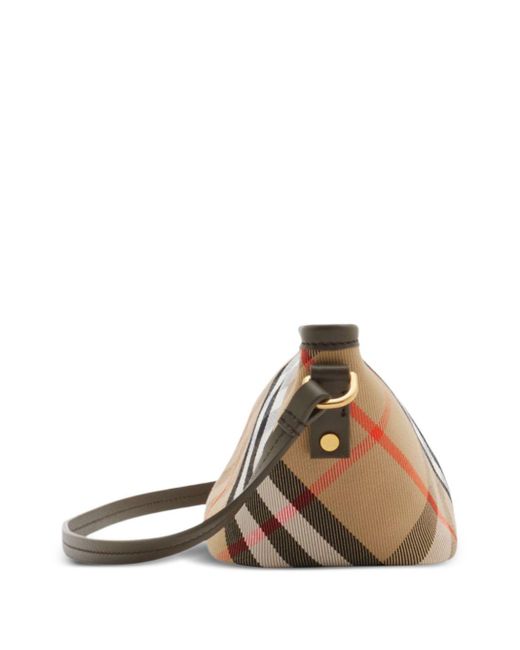 Burberry Natural Check Baguette Shoulder Bag