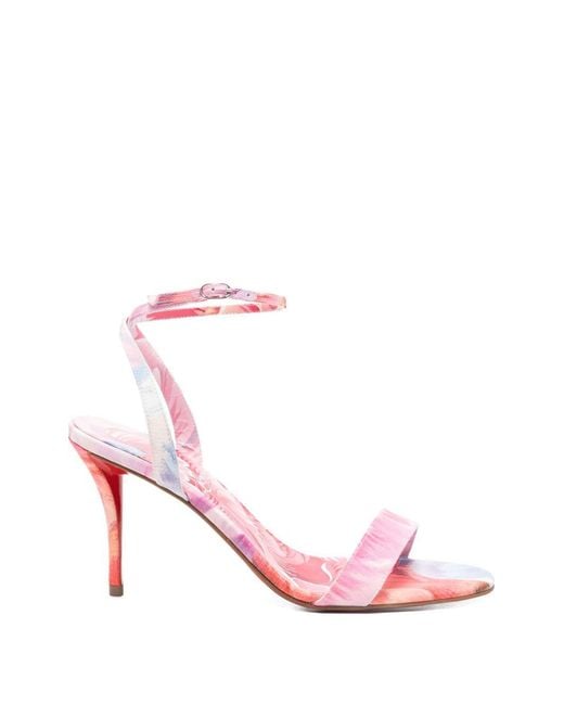 Christian Louboutin Pink Miss Z Peony Print Sandals