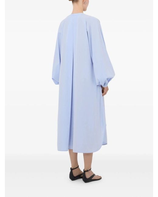 Loulou de Saison Blue Vitti Loose Fit Blouse Dress