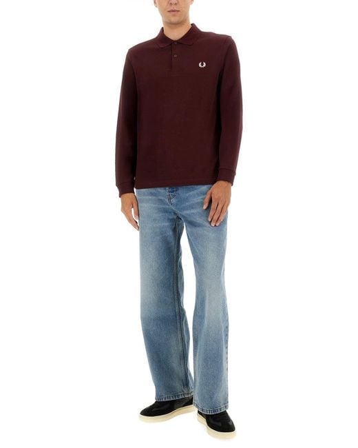 Fred Perry Red Cotton Polo